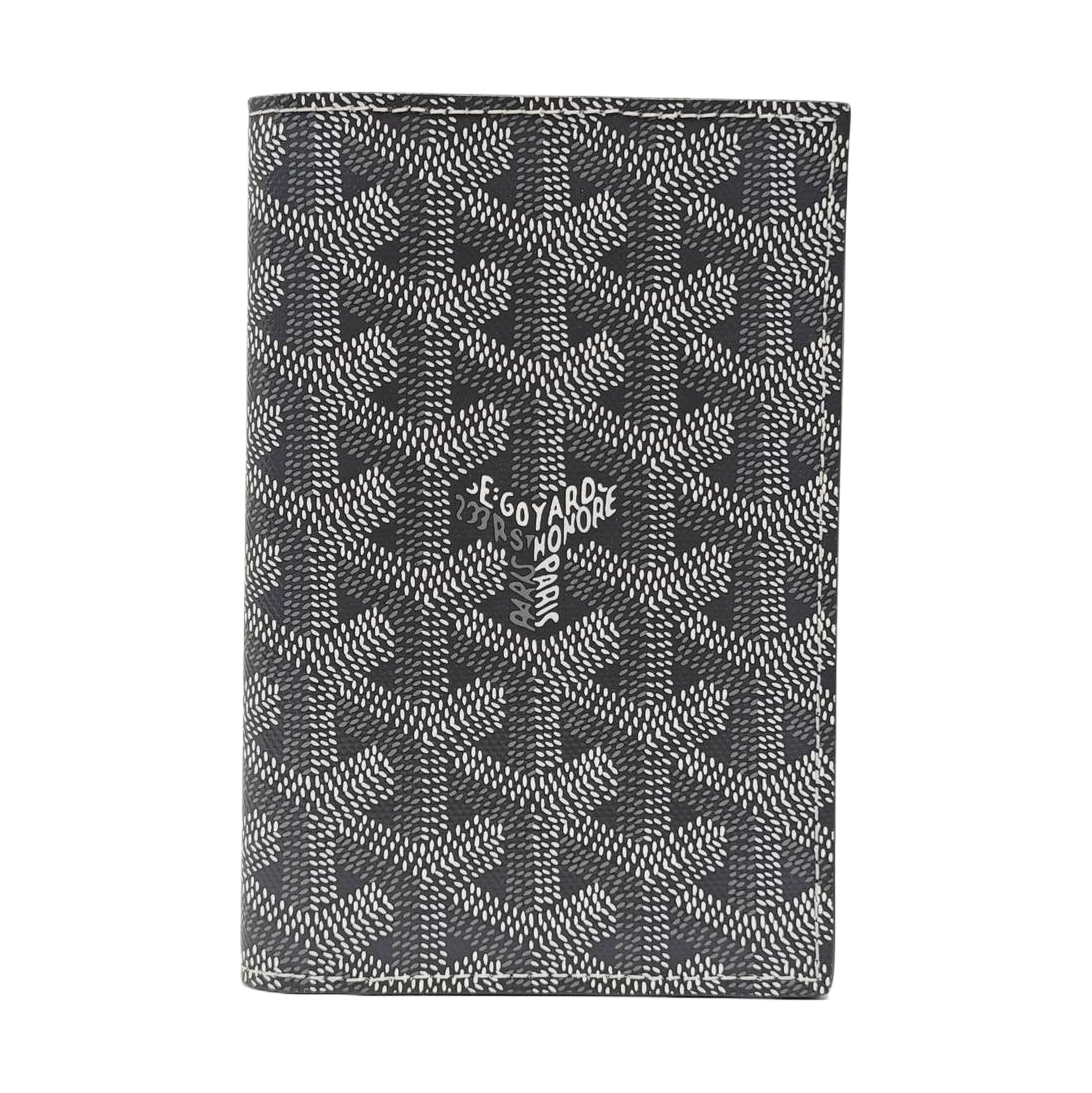 Saint-Marc Coated Canvas Gray Card Holder