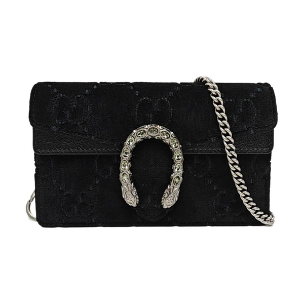 Dionysus Super Mini Monogram Suede Black