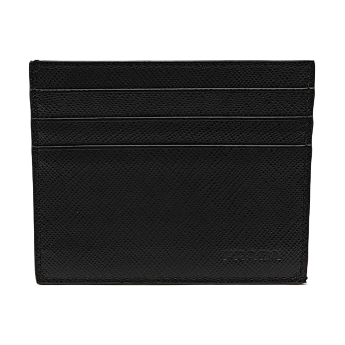 Saffiano Calfskin Card Holder Black