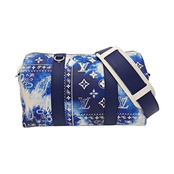 City Keepall Monogram Calfskin Blue