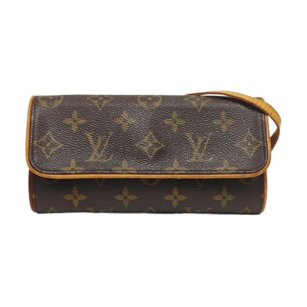TWIN PM Monogram Coated Canvas Brown
