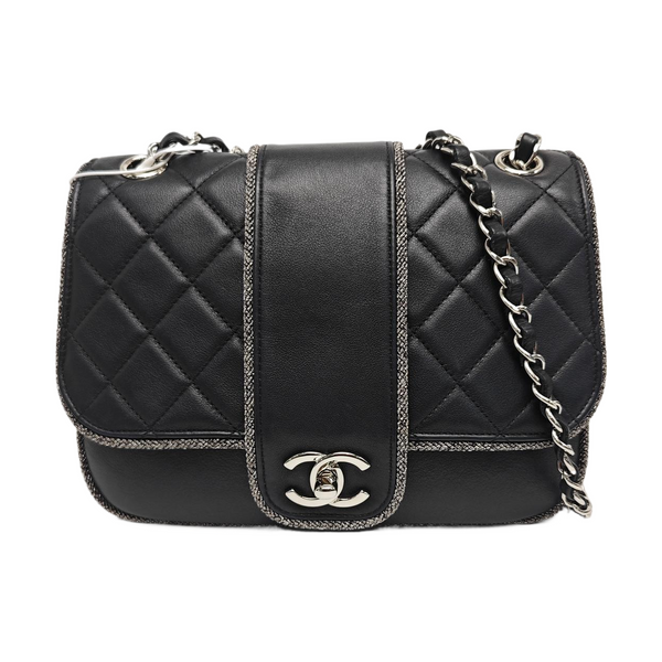 MADISON Quilted Calfskin Black
