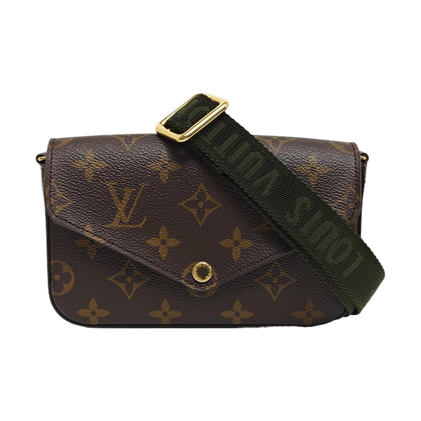 FÉLICIE Monogram Lona Revestida Marrón