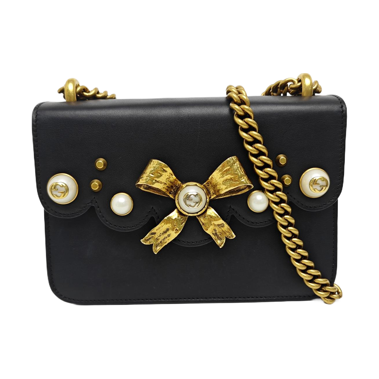 Calfskin Shoulder Bag Black