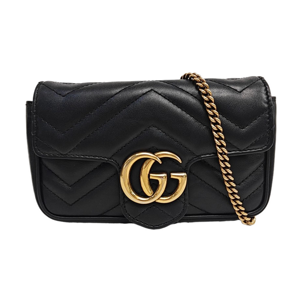 GG Marmont Mini Quilted Calfskin Black