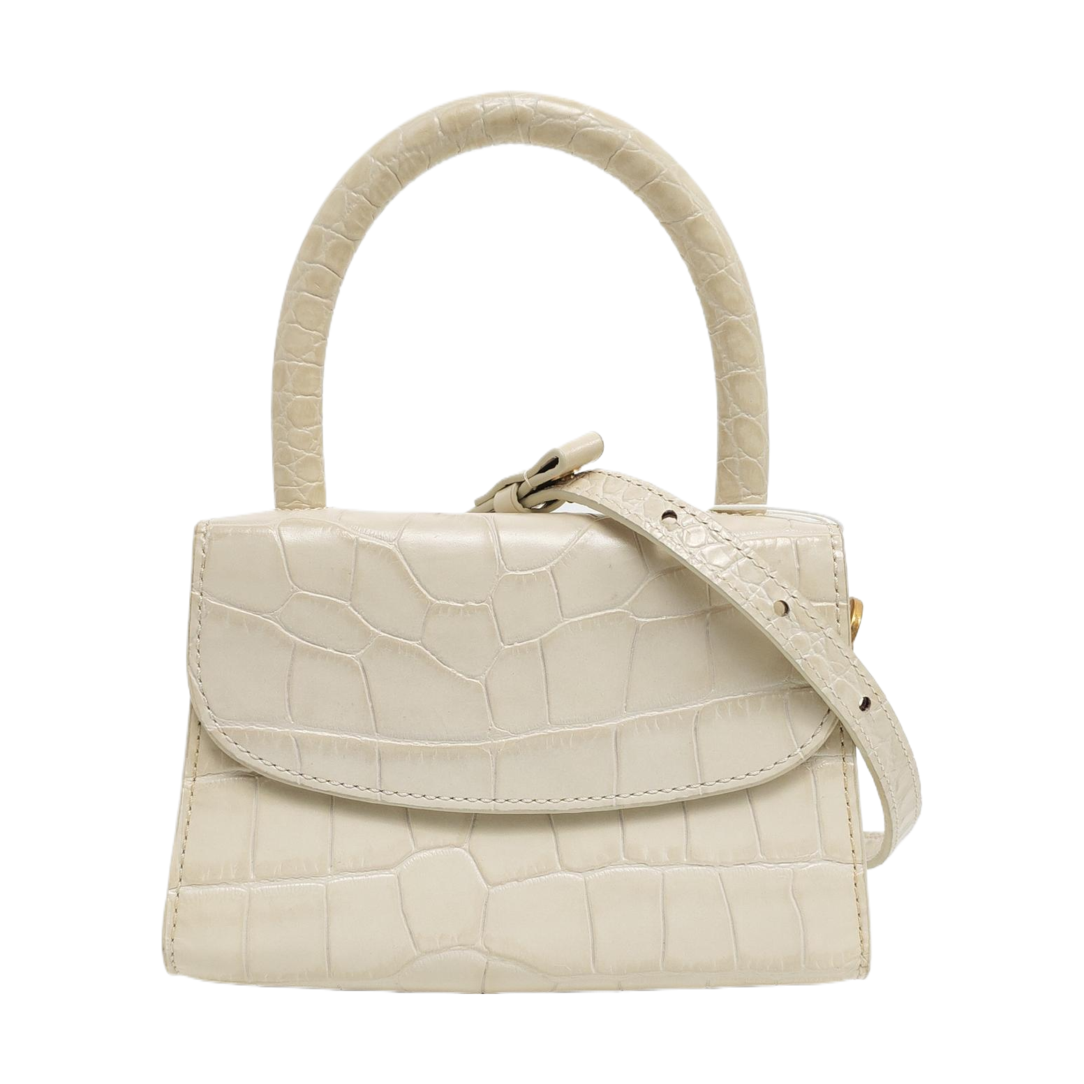 Leather Shoulder Bag Mini White