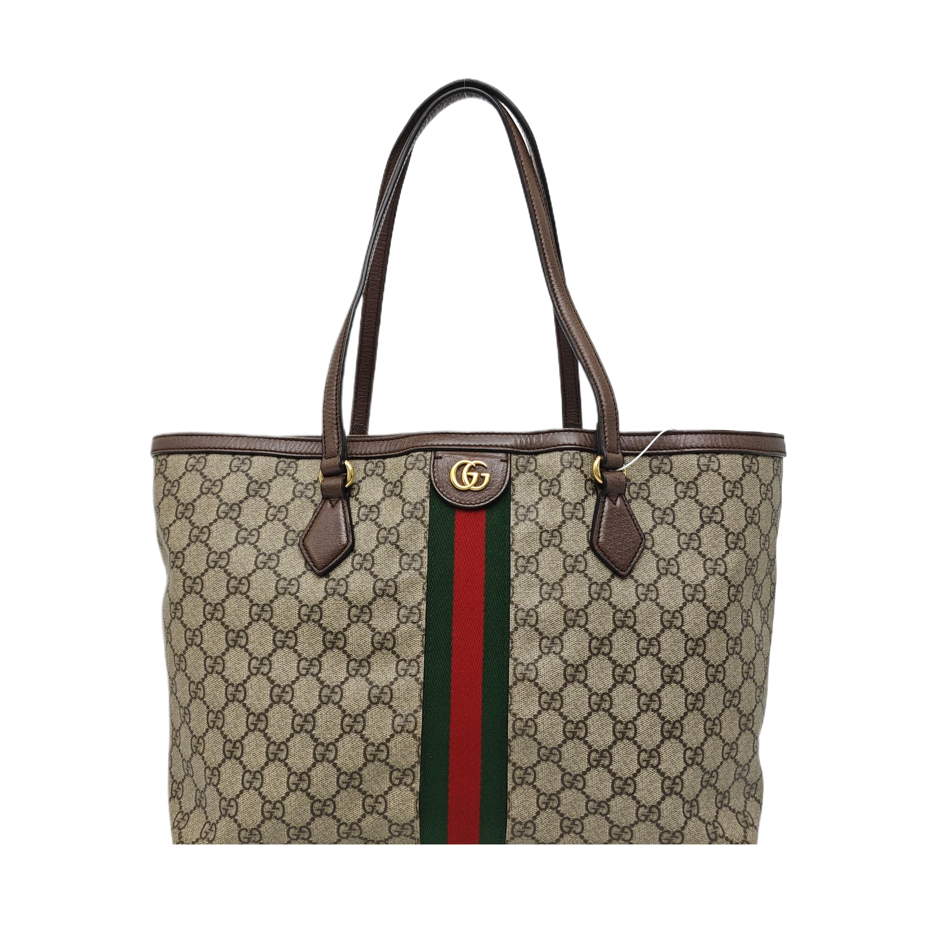 Monogram Coated Canvas Tote Bag Brown
