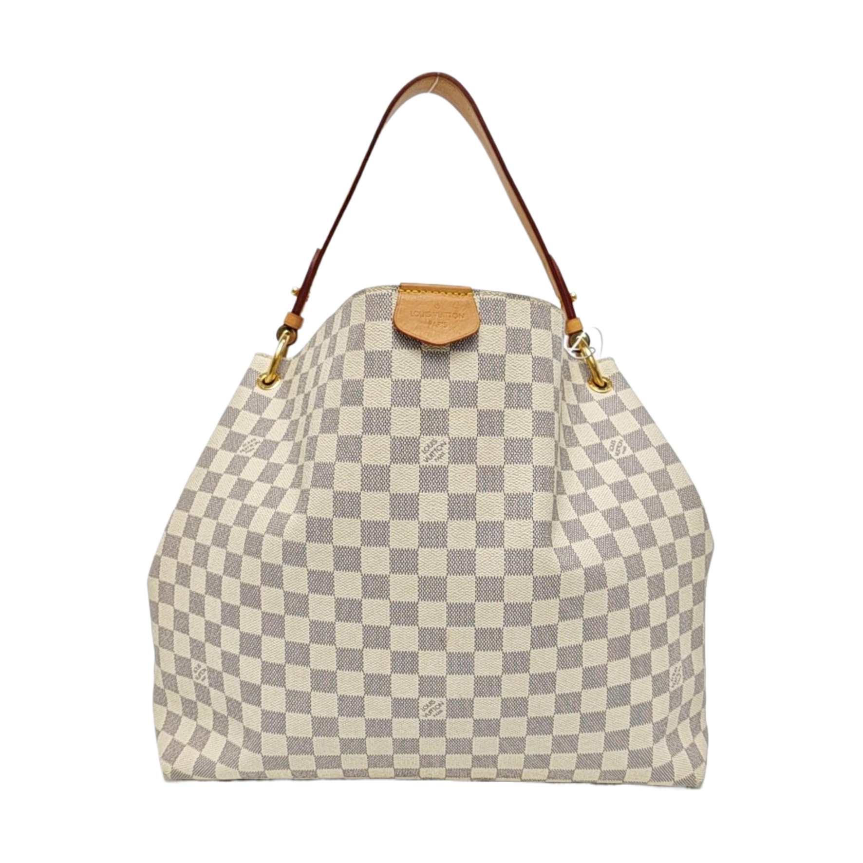 GRACEFUL PM Damier Azur Coated Canvas White
