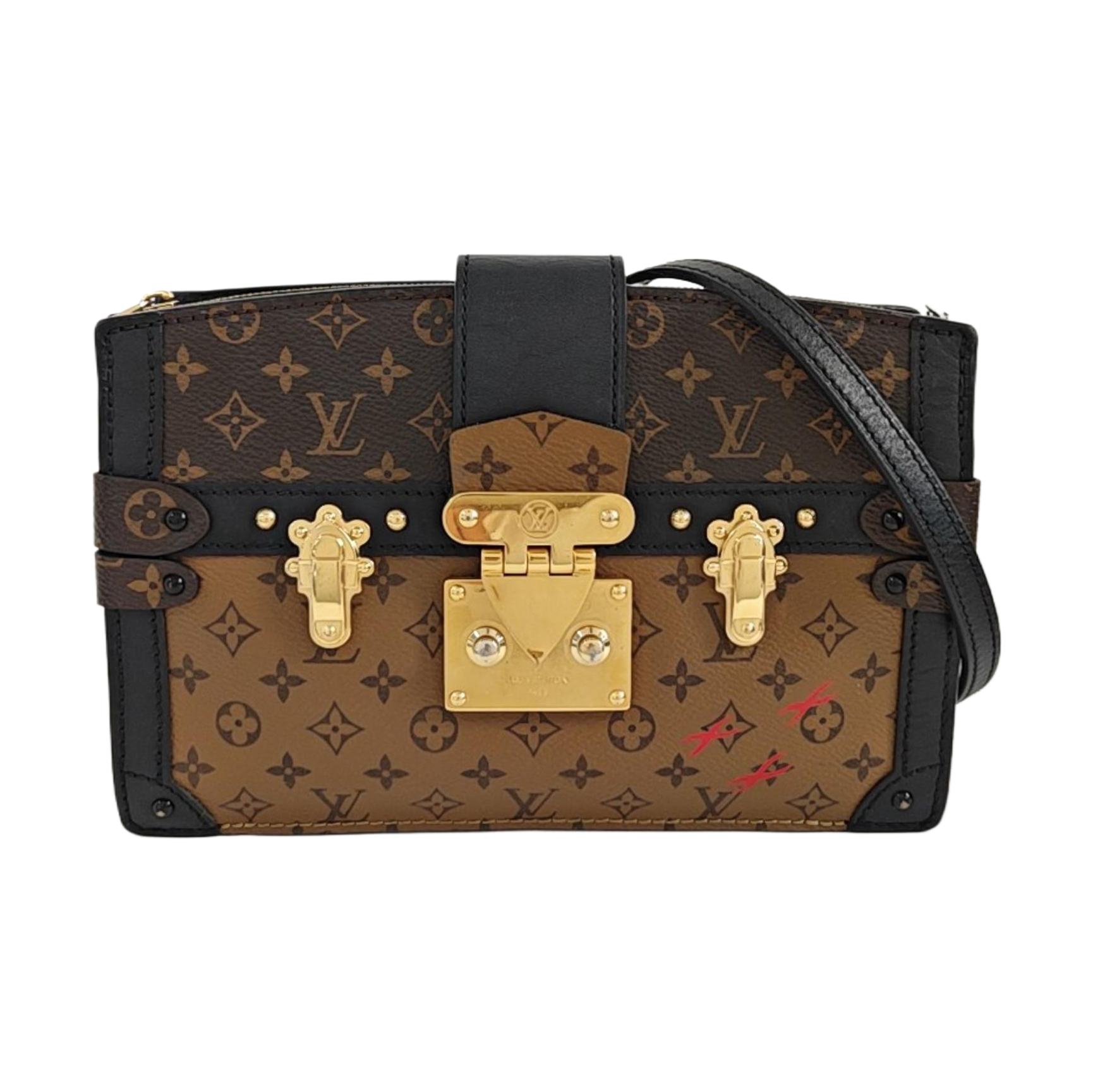 TRUNK Monogram Coated Canvas Brown