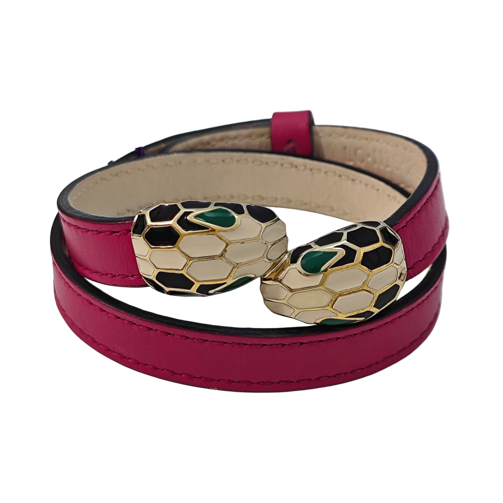 SERPENTI Leather Red Bangle