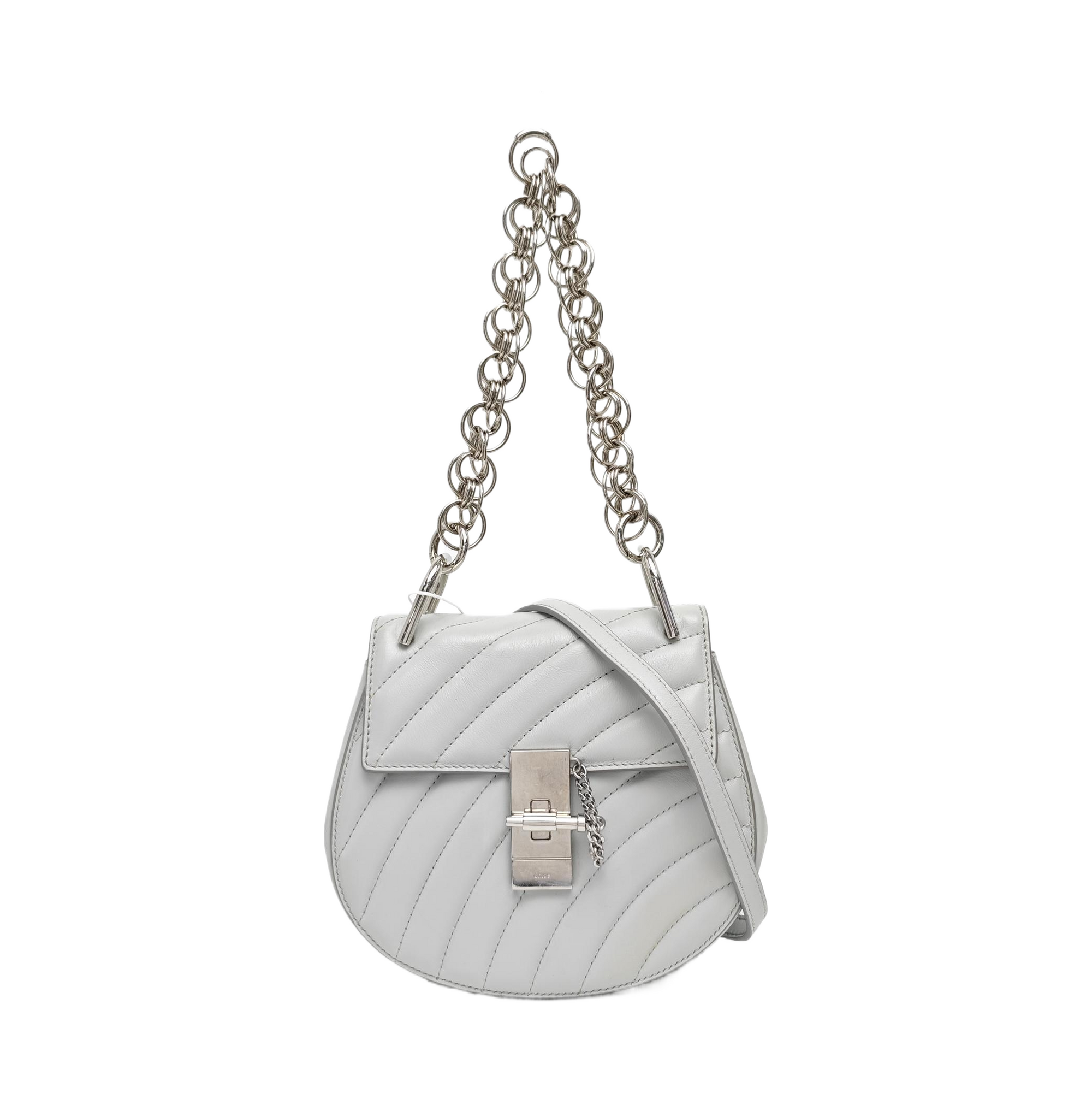 Drew Small Quilted Calfskin Blue