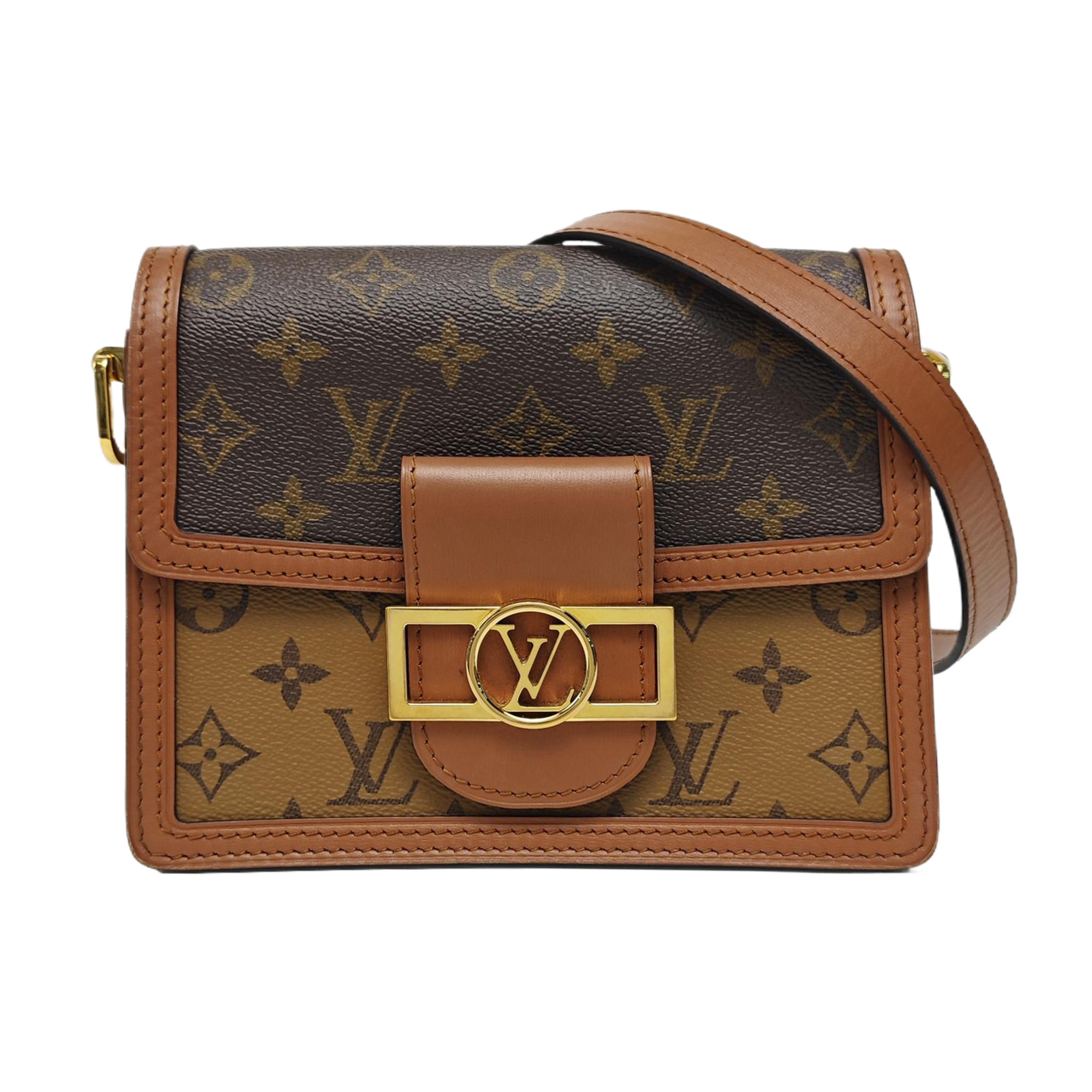 DAUPHINE Mini Monogram Coated Canvas Brown