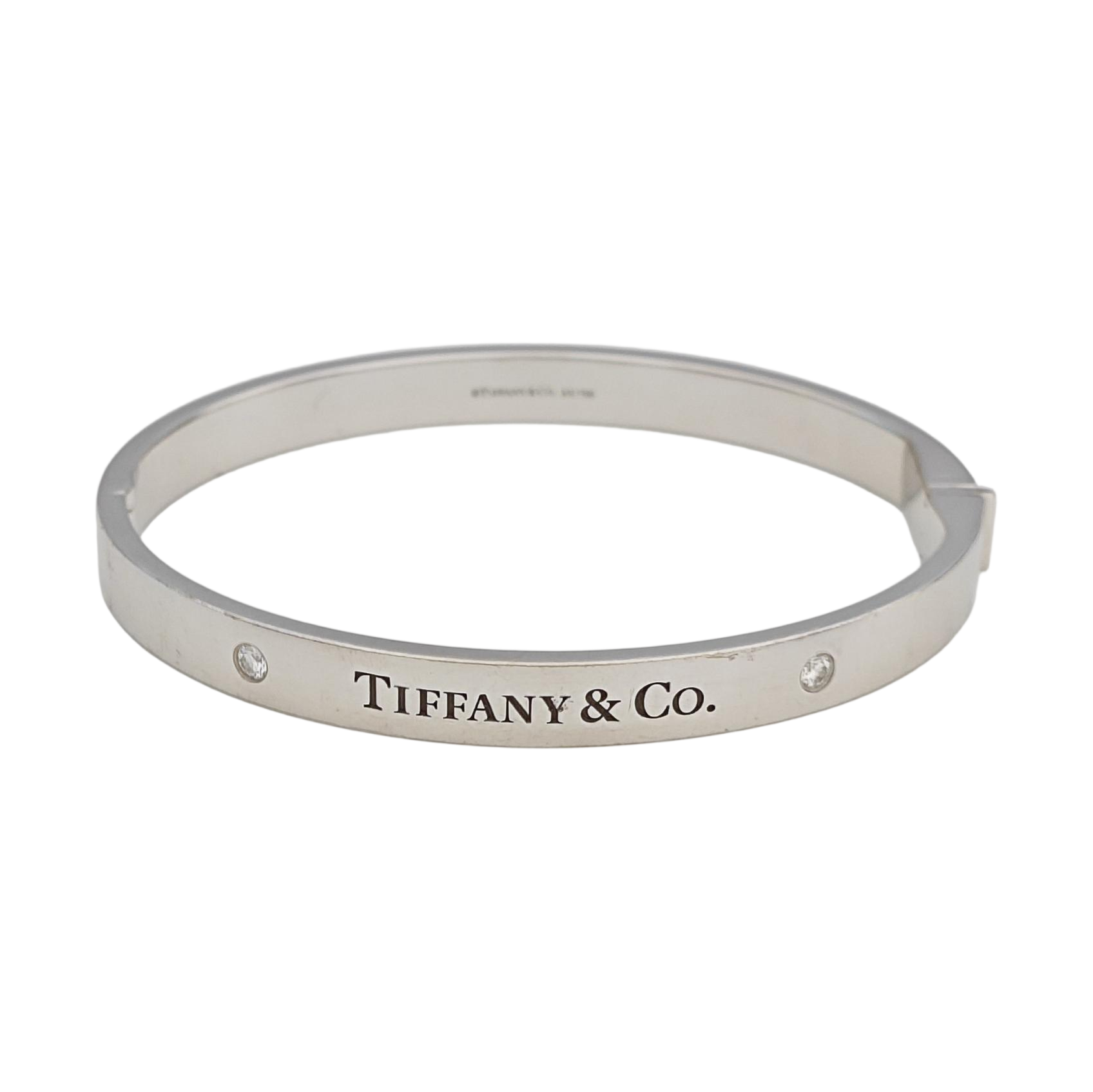 Tiffany &amp; Co. 18k White Gold Silver Bangle