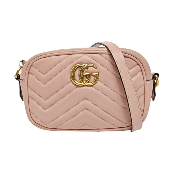 GG Marmont Mini Quilted Calfskin Pink