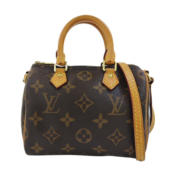 SPEEDY Nano Monogram Coated Canvas Brown