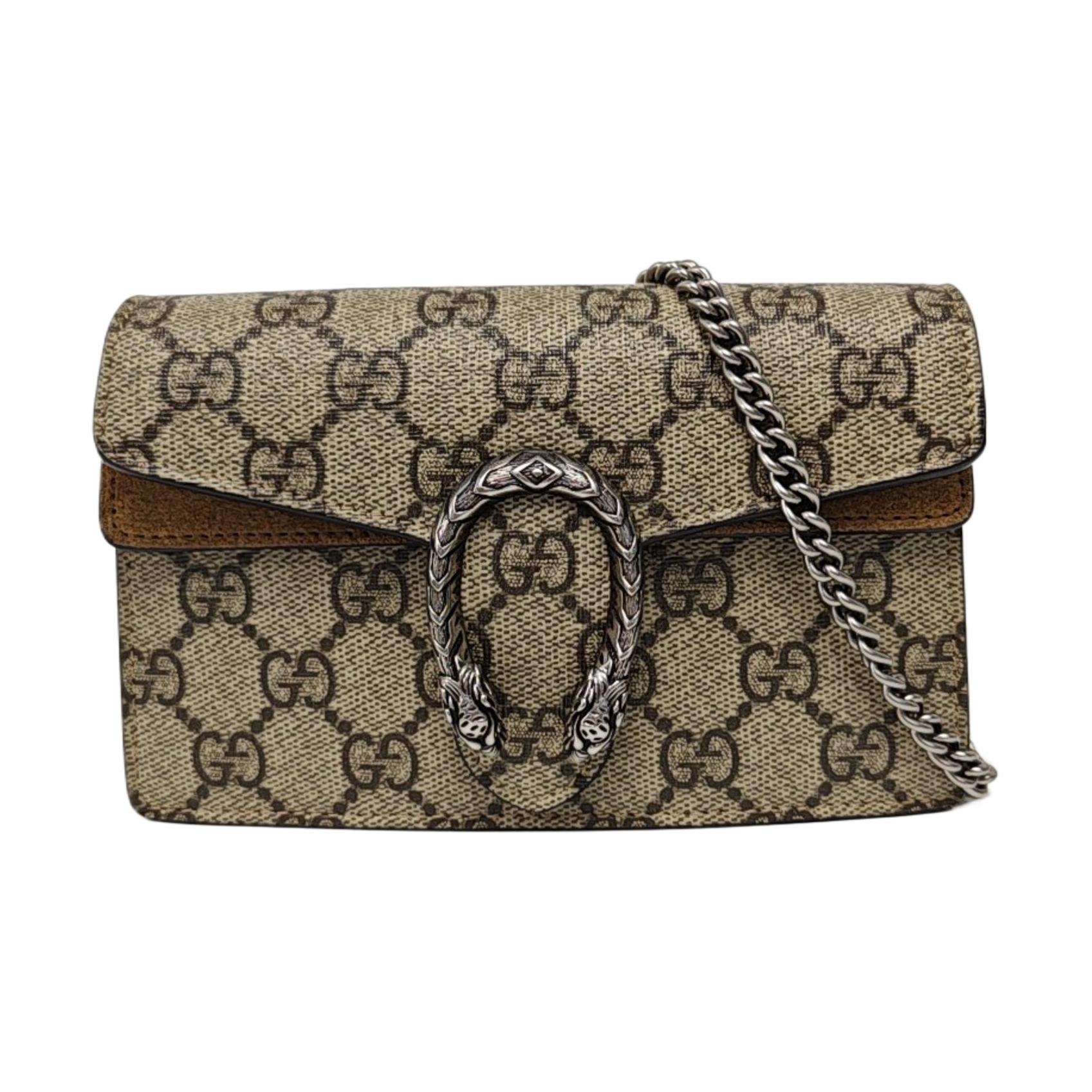 Dionysus Super Mini Monogram Lona Revestida Beige