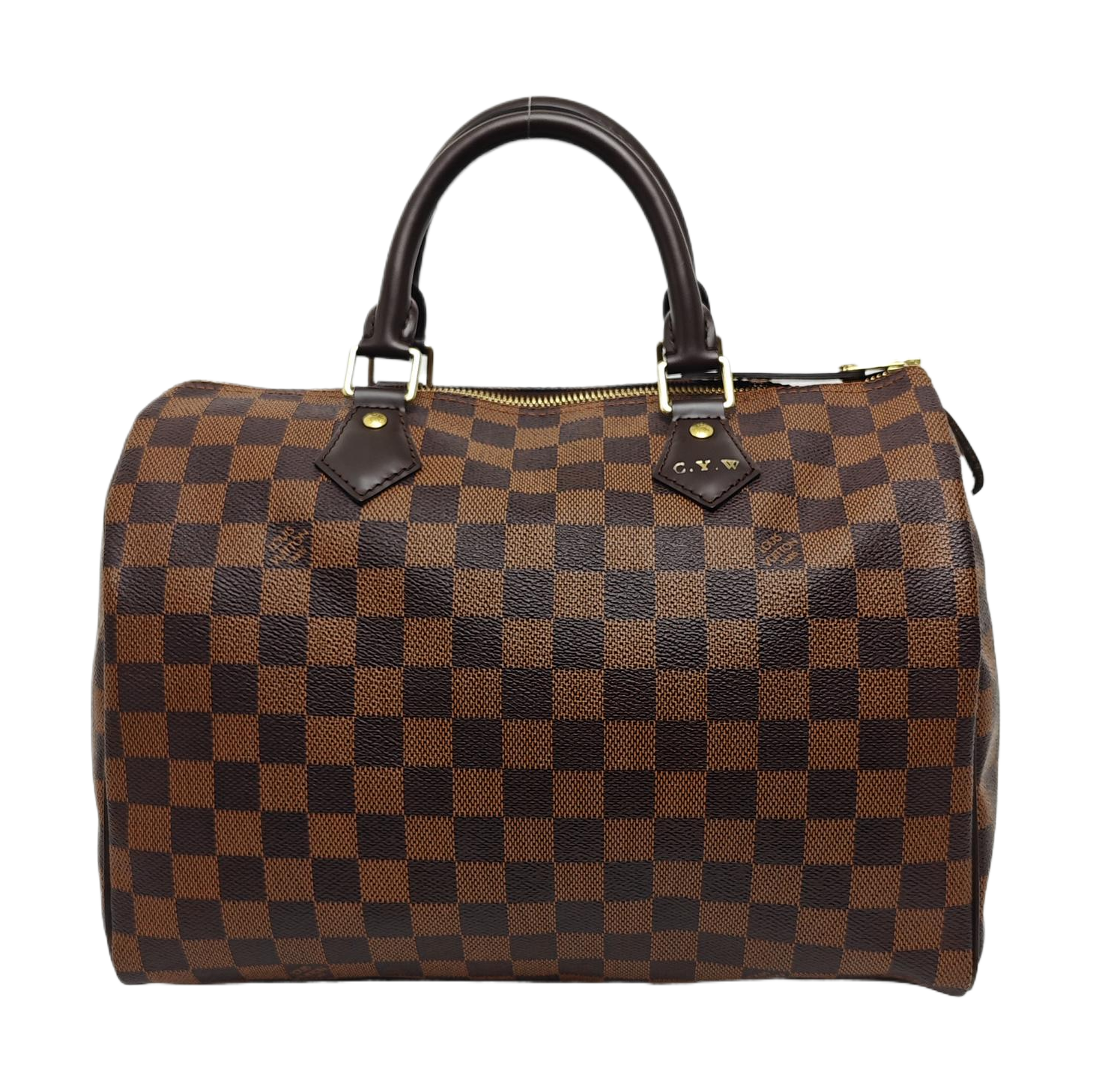Authenticated pre-owned  SPEEDY 30 Damier Ebene Coated Canvas Brown - Top Handle Bag at Looply