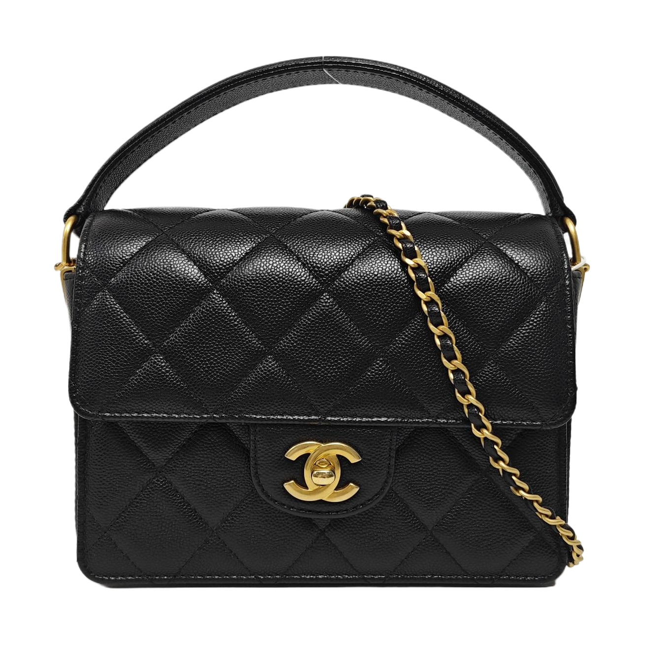 24A Mini Quilted Calfskin Black