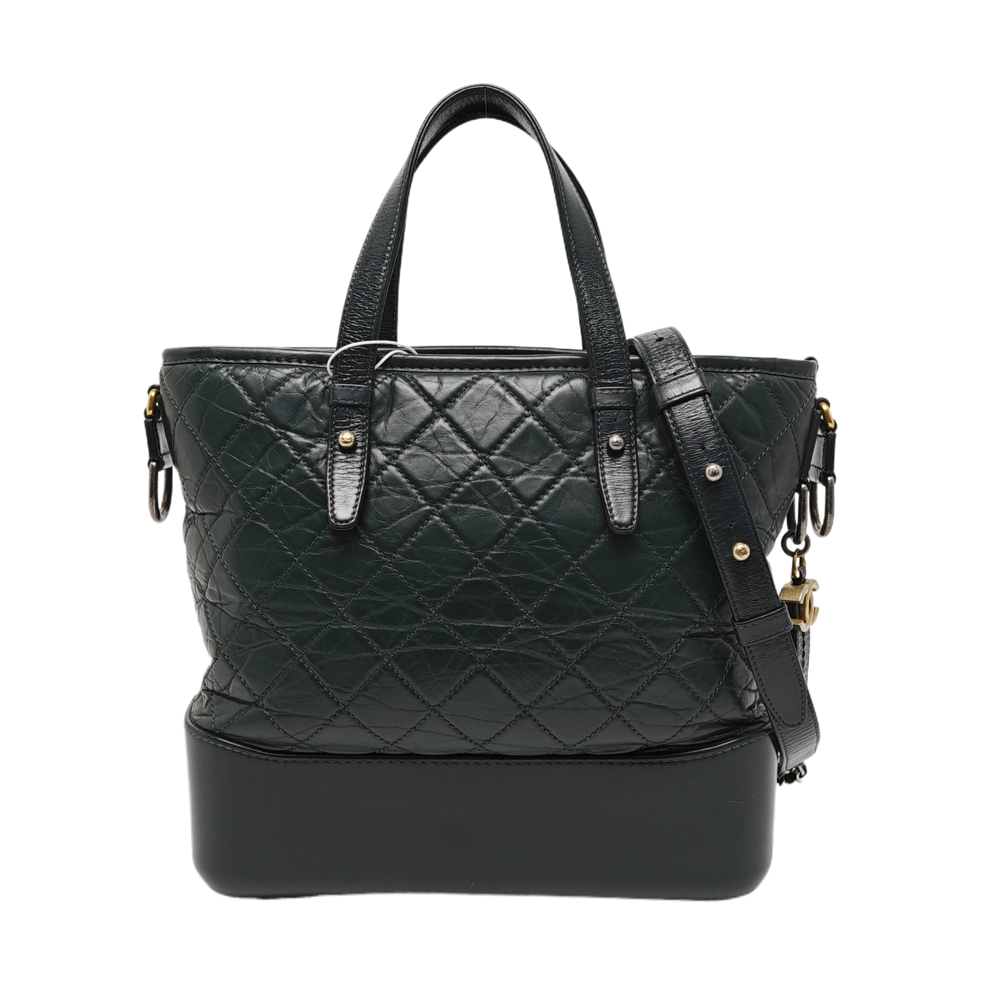 GABRIELLE Medium Quilted Calfskin Green