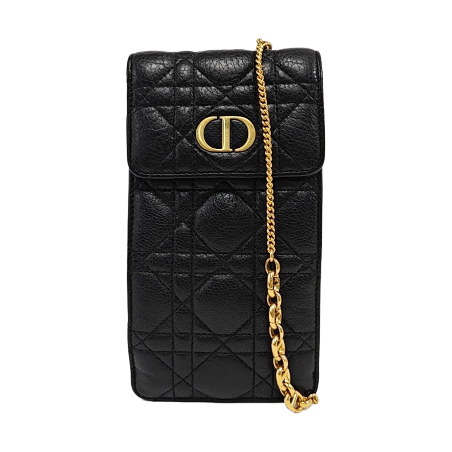 Authenticated pre-owned  Dior Caro Quilted Calfskin Black - Shoulder Bag at Looply