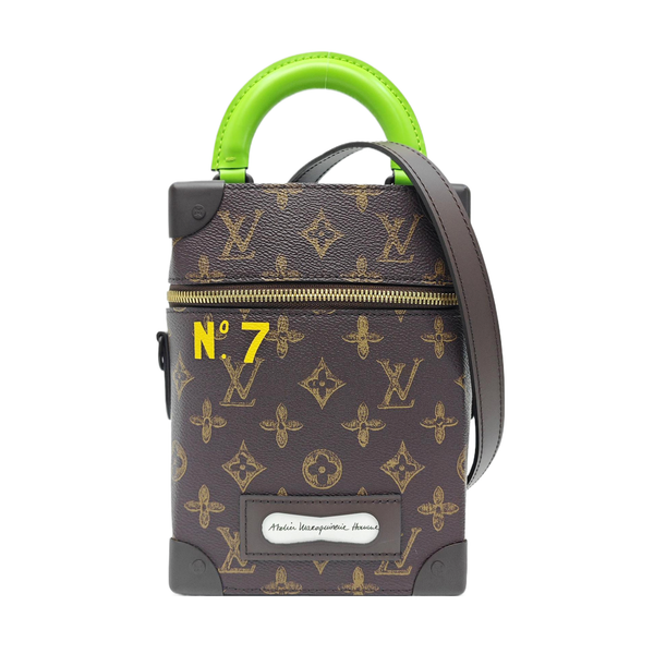 VERTICAL BOX TRUNK Monogram Coated Canvas Brown