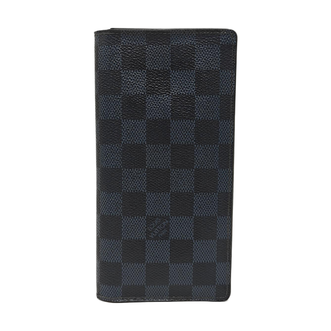 BRAZZA Damier Coated Canvas Blue Wallet