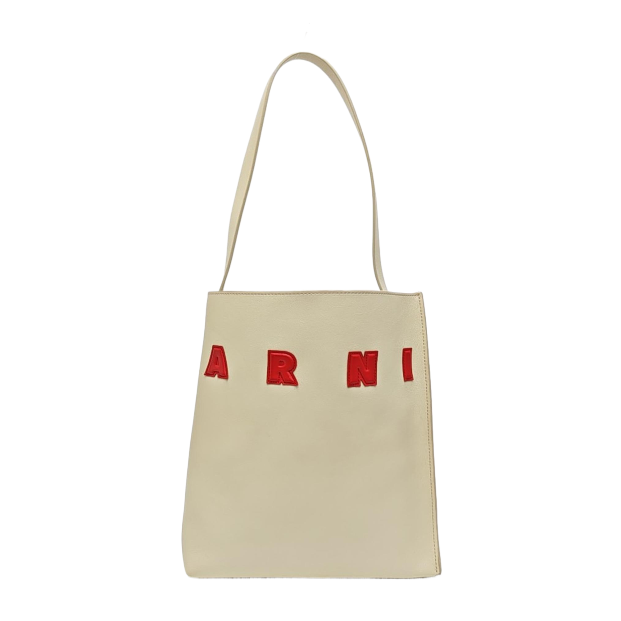 Calfskin Shoulder Bag Small White