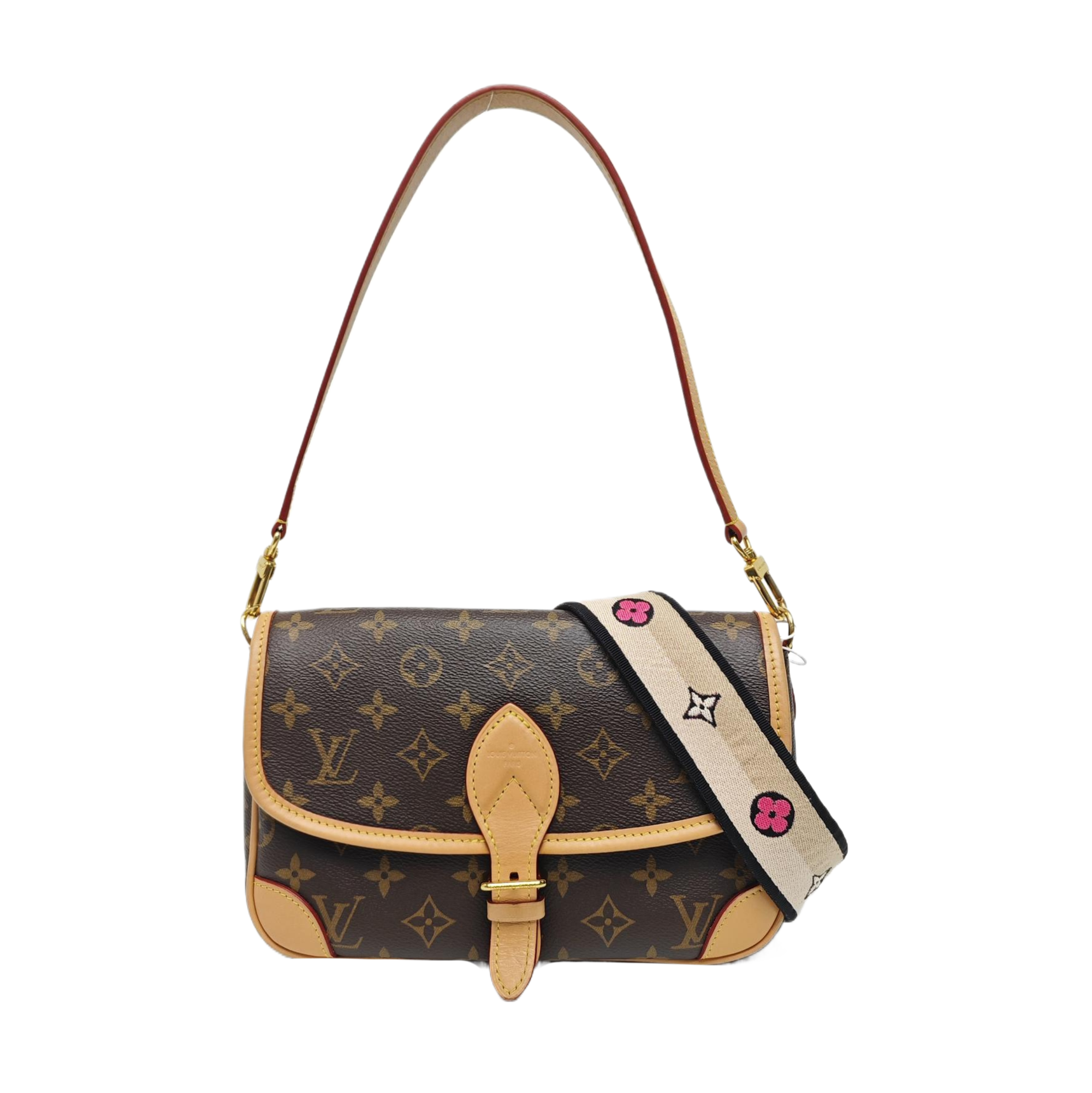 DIANE Monogram Coated Canvas Brown