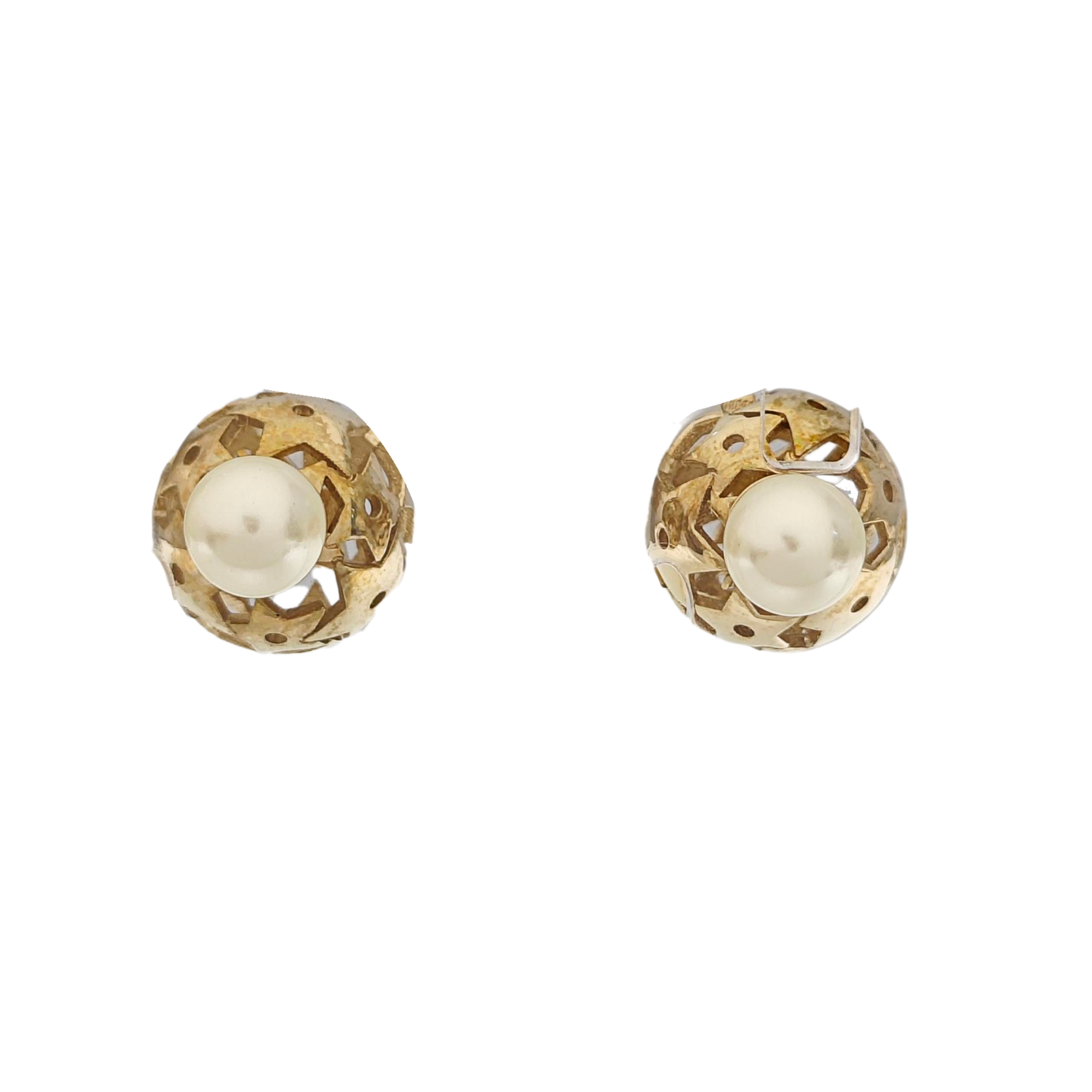 Faux Pearl White Stud Earrings