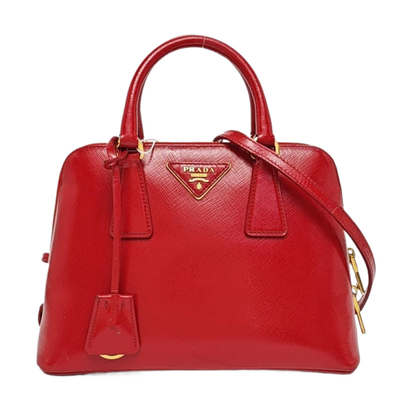 Paseo de ternera saffiano pequeña roja