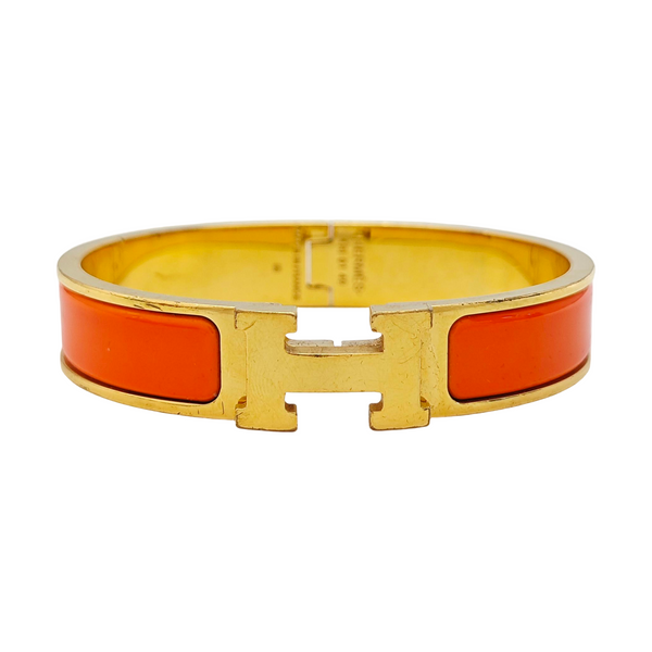 Clic H Metal Gold Bangle