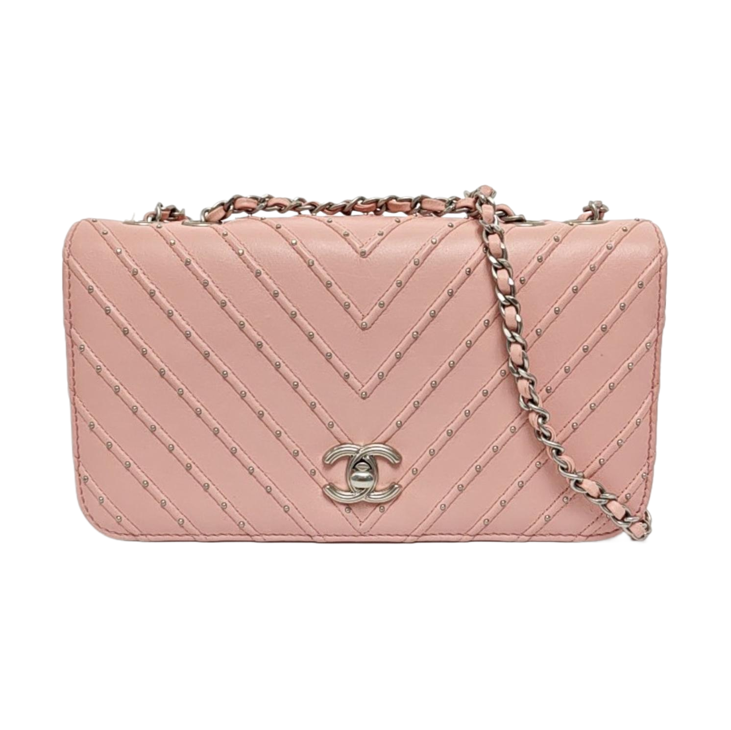 Chevron Calfskin Pink