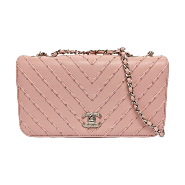 Chevron Calfskin Pink