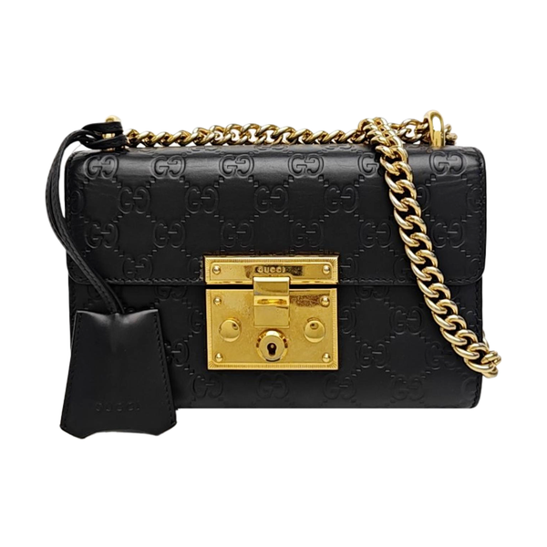 Padlock Small Monogram Calfskin Black