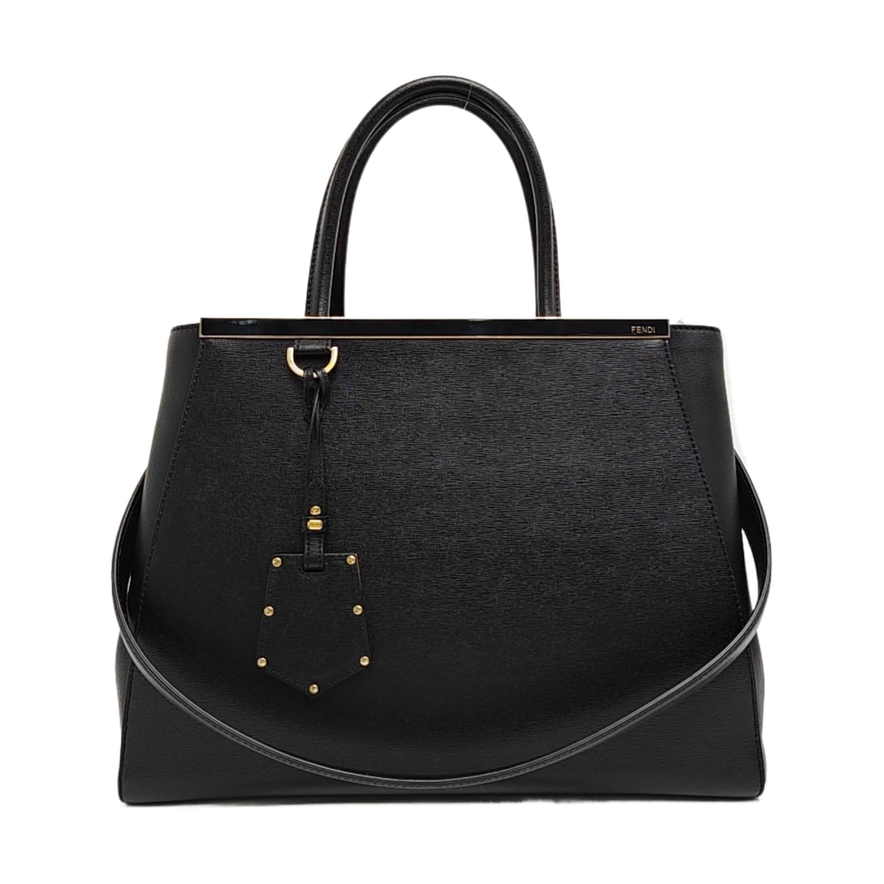 2 Jours Medium Calfskin Black
