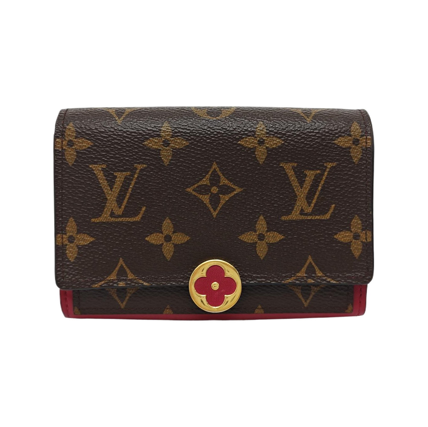 FLORE Monogram Coated Canvas Brown Wallet