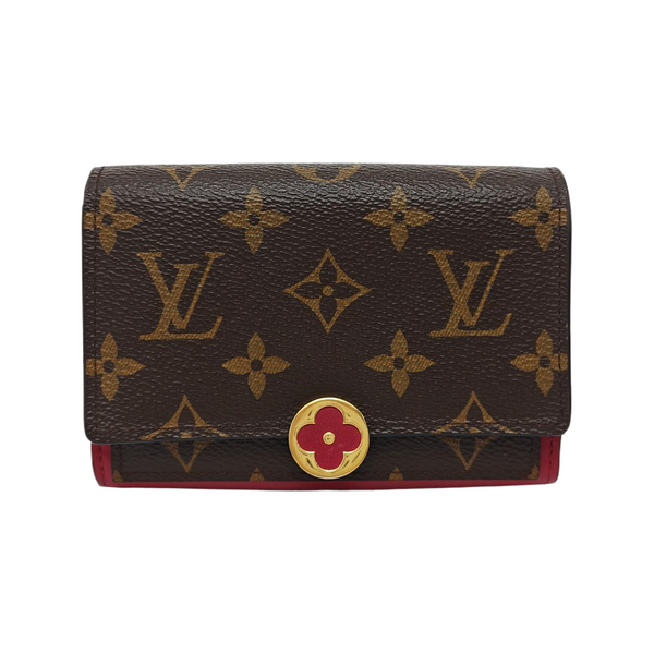 FLORE Monogram Coated Canvas Brown Wallet