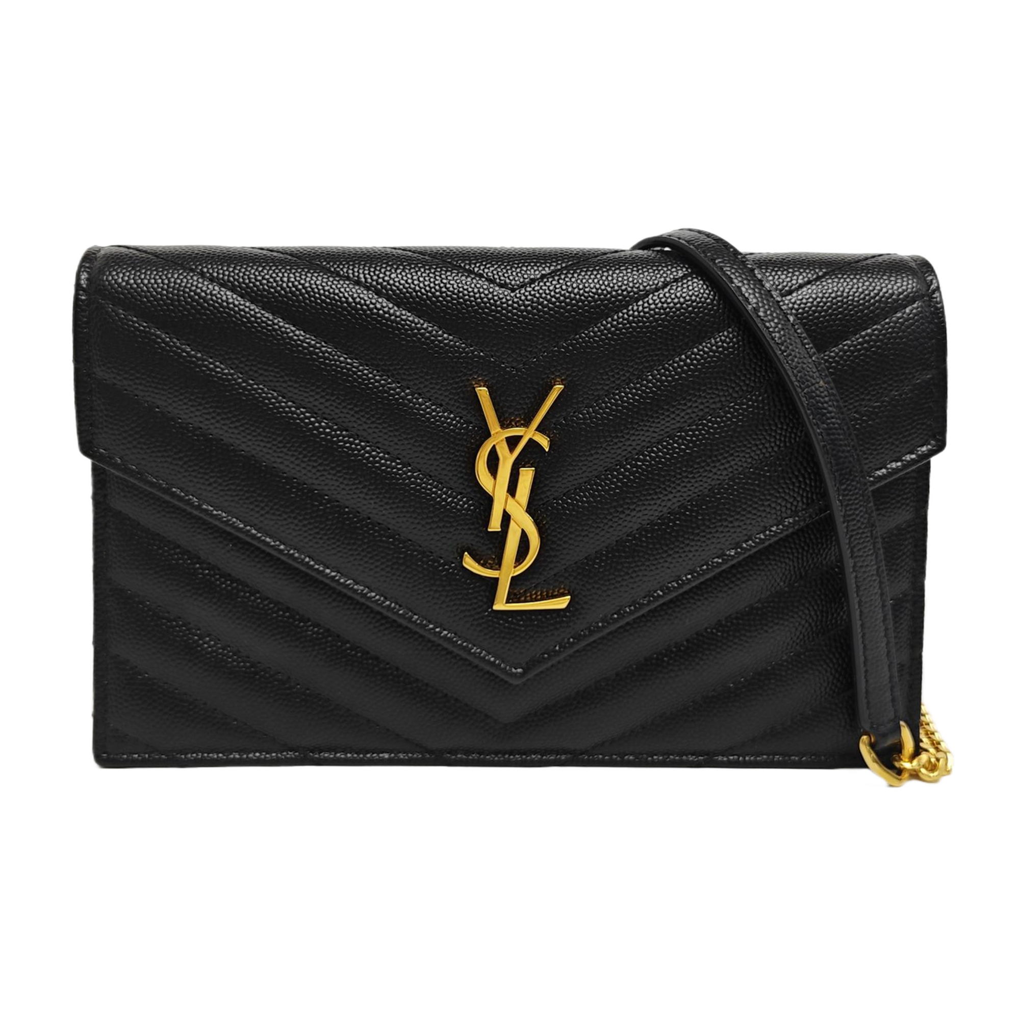 MONOGRAM Chevron Calfskin Black
