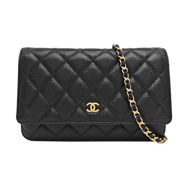 WOC Quilted Grained Calfskin Black
