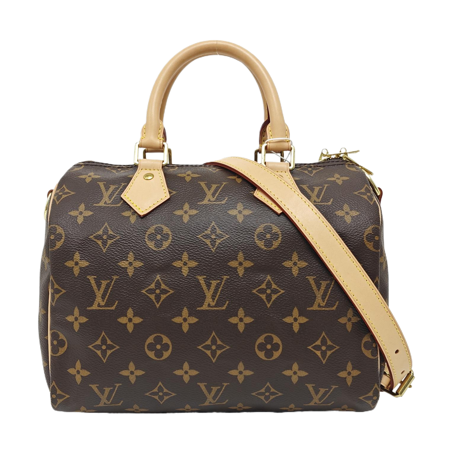 Authenticated pre-owned  SPEEDY 25 Monogram Coated Canvas Brown - Shoulder Bag at Looply
