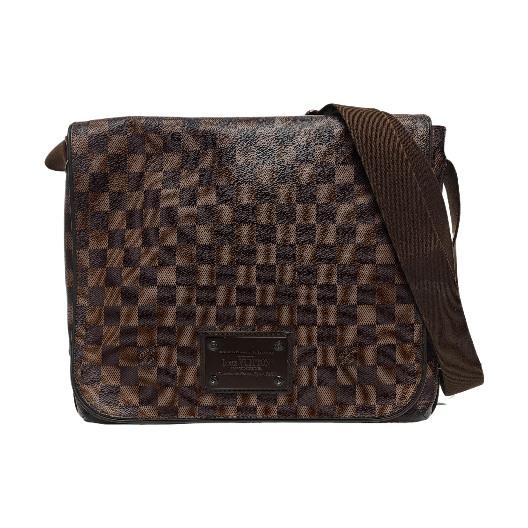 BROOKLYN Damier Ebene Coated Canvas Brown