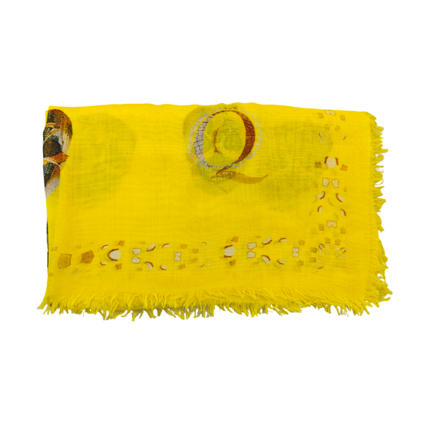 Synthetic Fiber Scarf Yellow