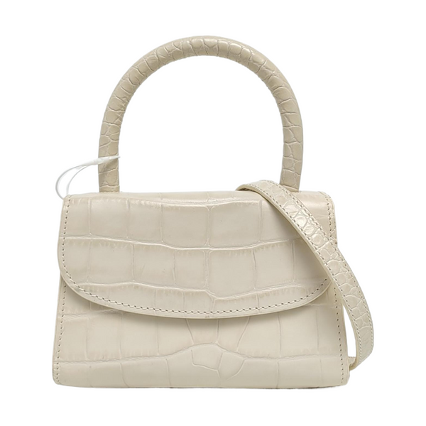 Leather Shoulder Bag Mini White