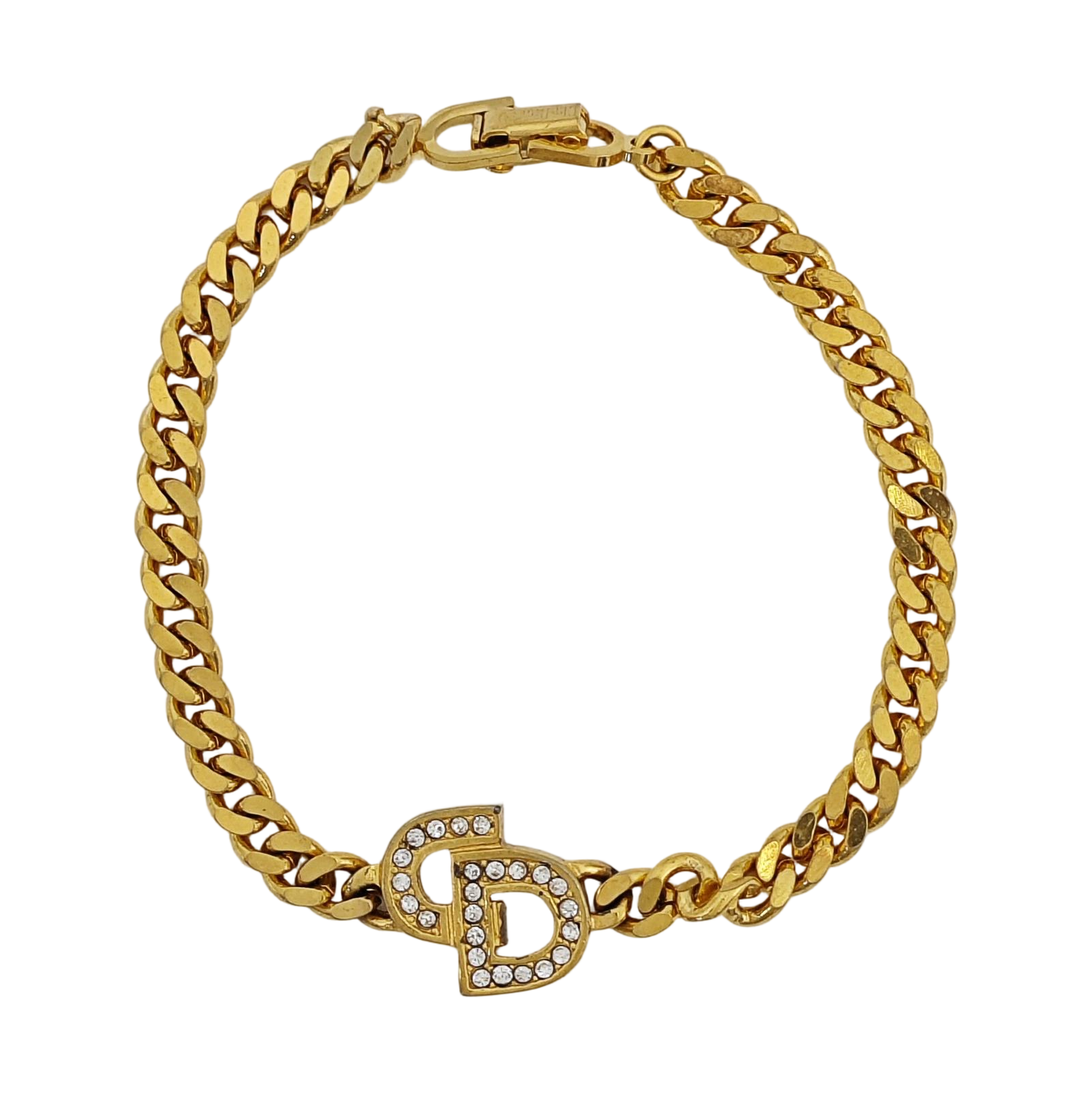 CD Navy Metal Gold Bracelet