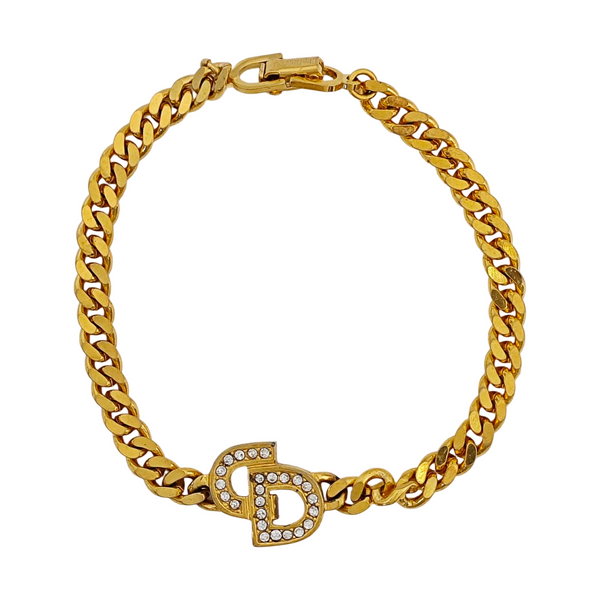 CD Navy Metal Gold Bracelet