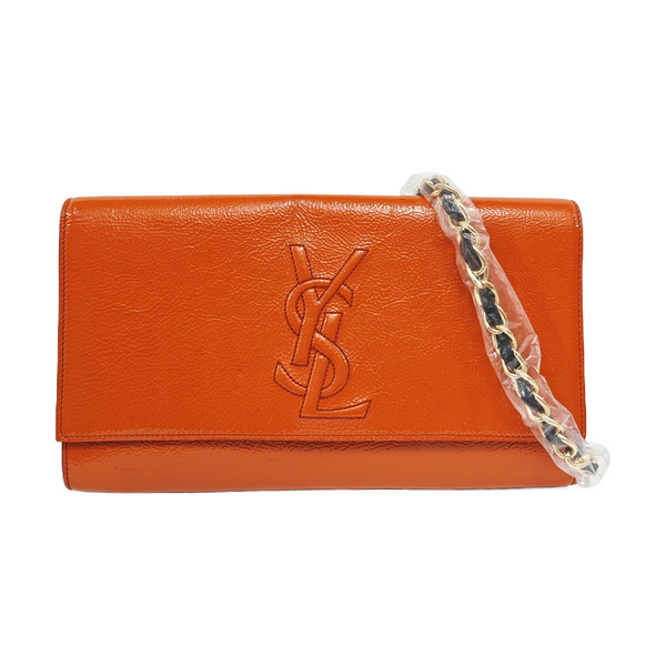 BELLE JOUR Quilted Patent Leather Orange