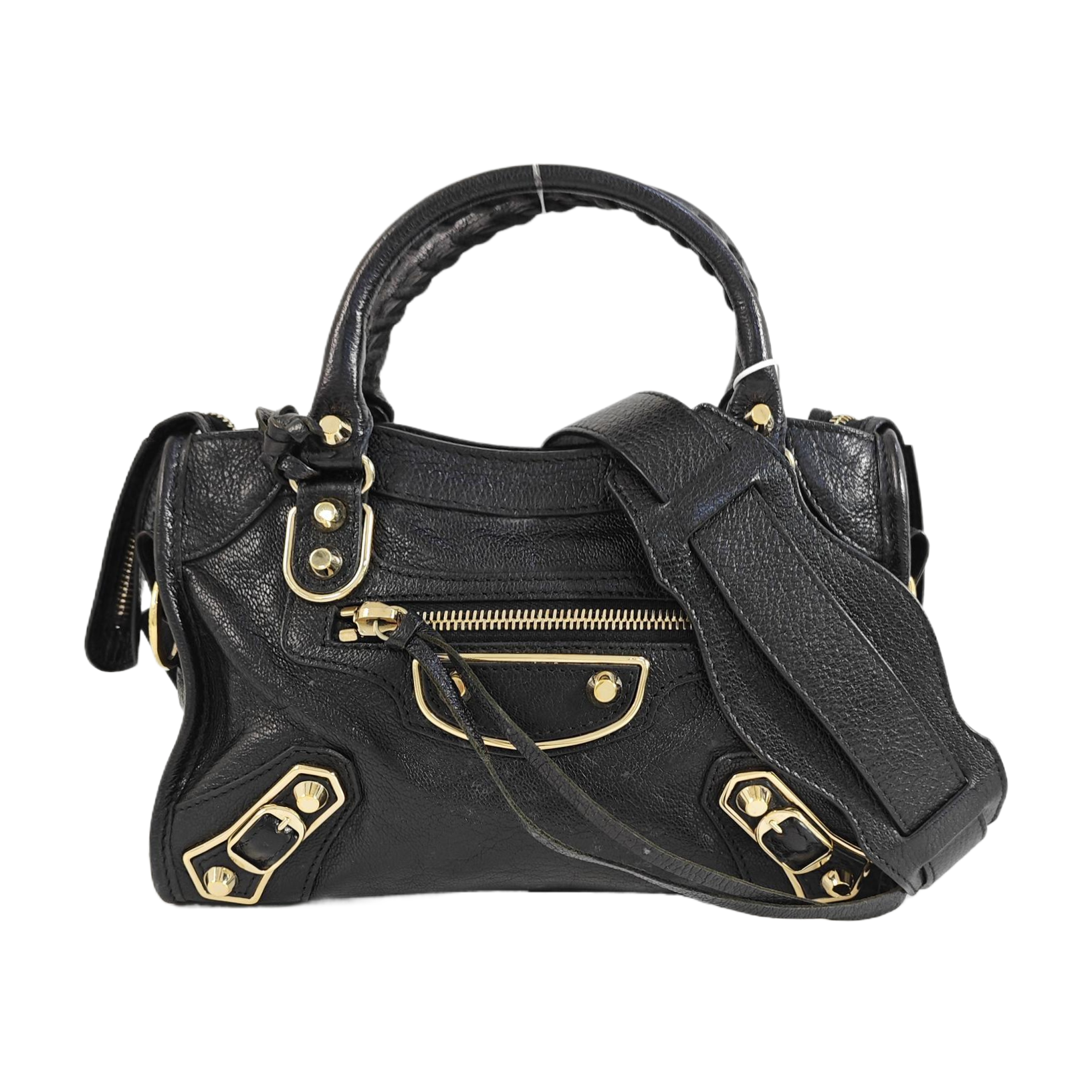 Classic Metallic Edge City Mini Lambskin Black