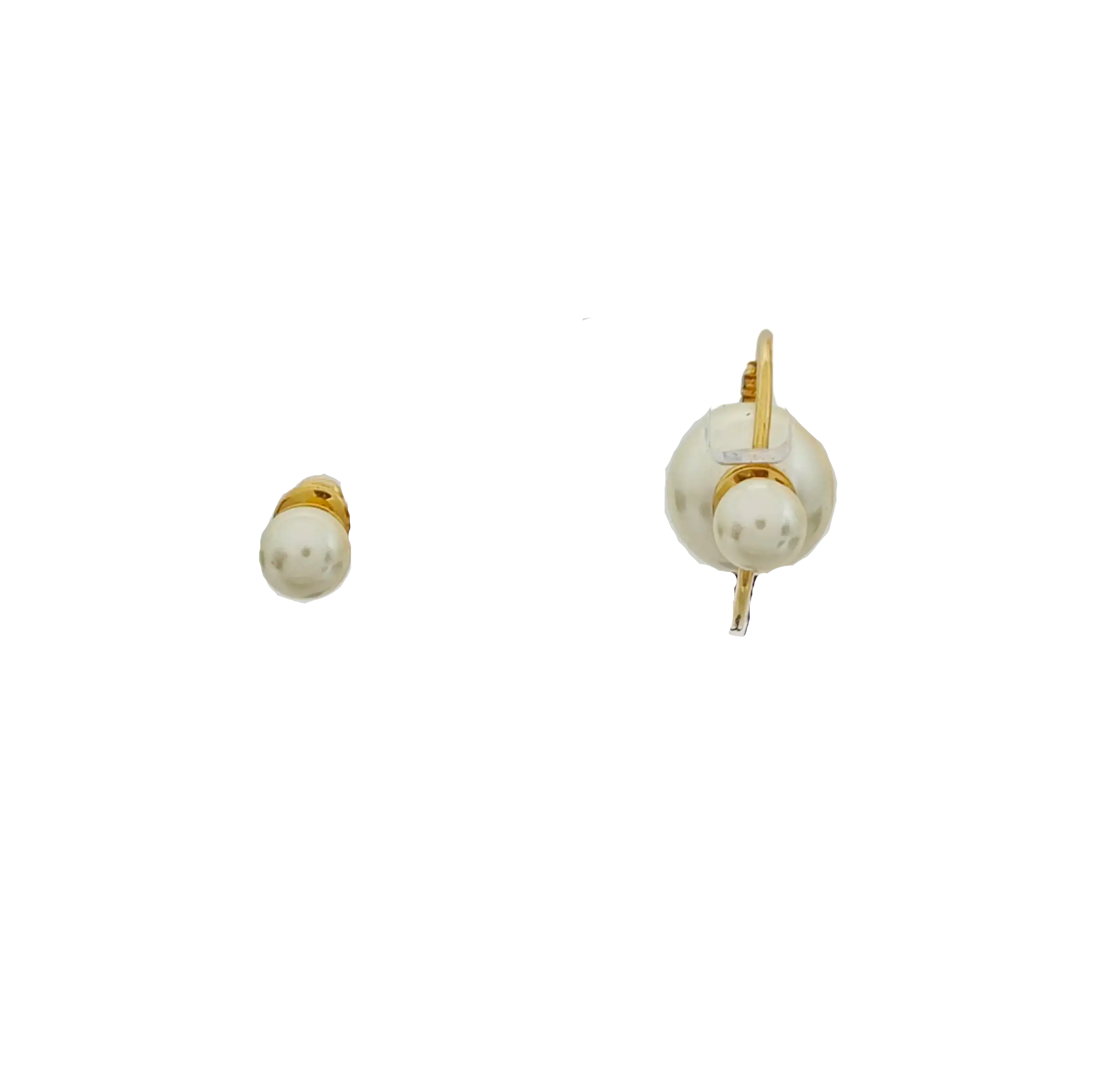 Dior Tribales Metal White Stud Earrings