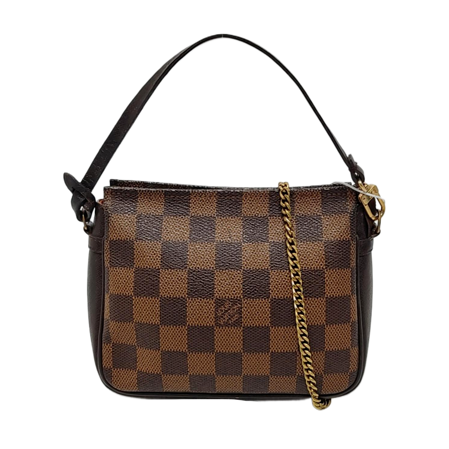 TROUSSE MAKE UP Damier Ebene Coated Canvas Brown