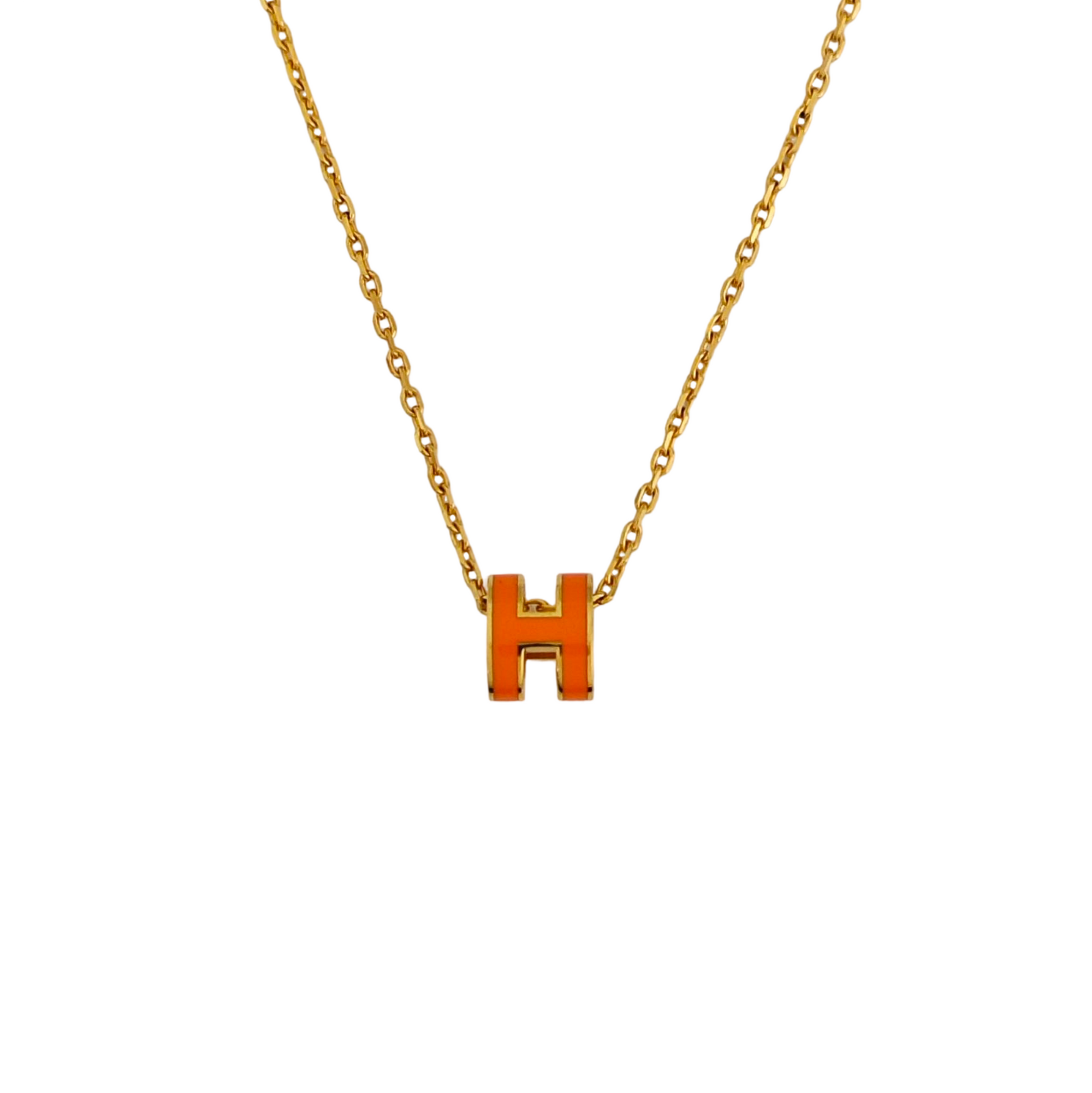 Pop H Metal Gold Necklace